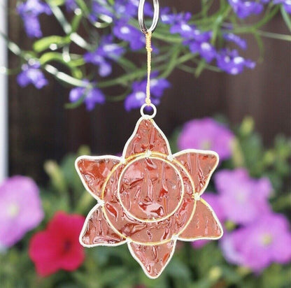 Sun catcher 7 Chakra spiritual sacral third eye hanging Handmade Colour Glass 