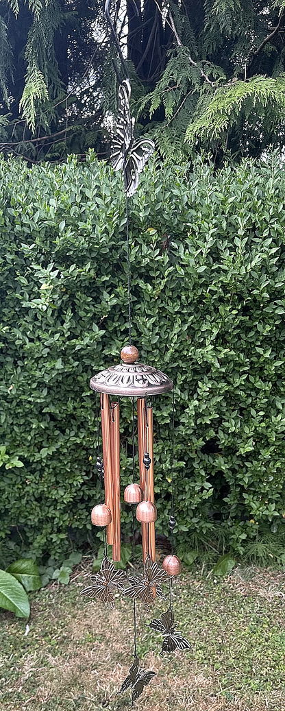 Animal Cat Dog Wind Chime Turtle Butterfly Outdoor Metal Home Patio Porch Garden