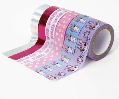 2 Pk 6 Clares Anime Hearts Gift Wrapping Washi Paper Masking Tape Craft Bunnies