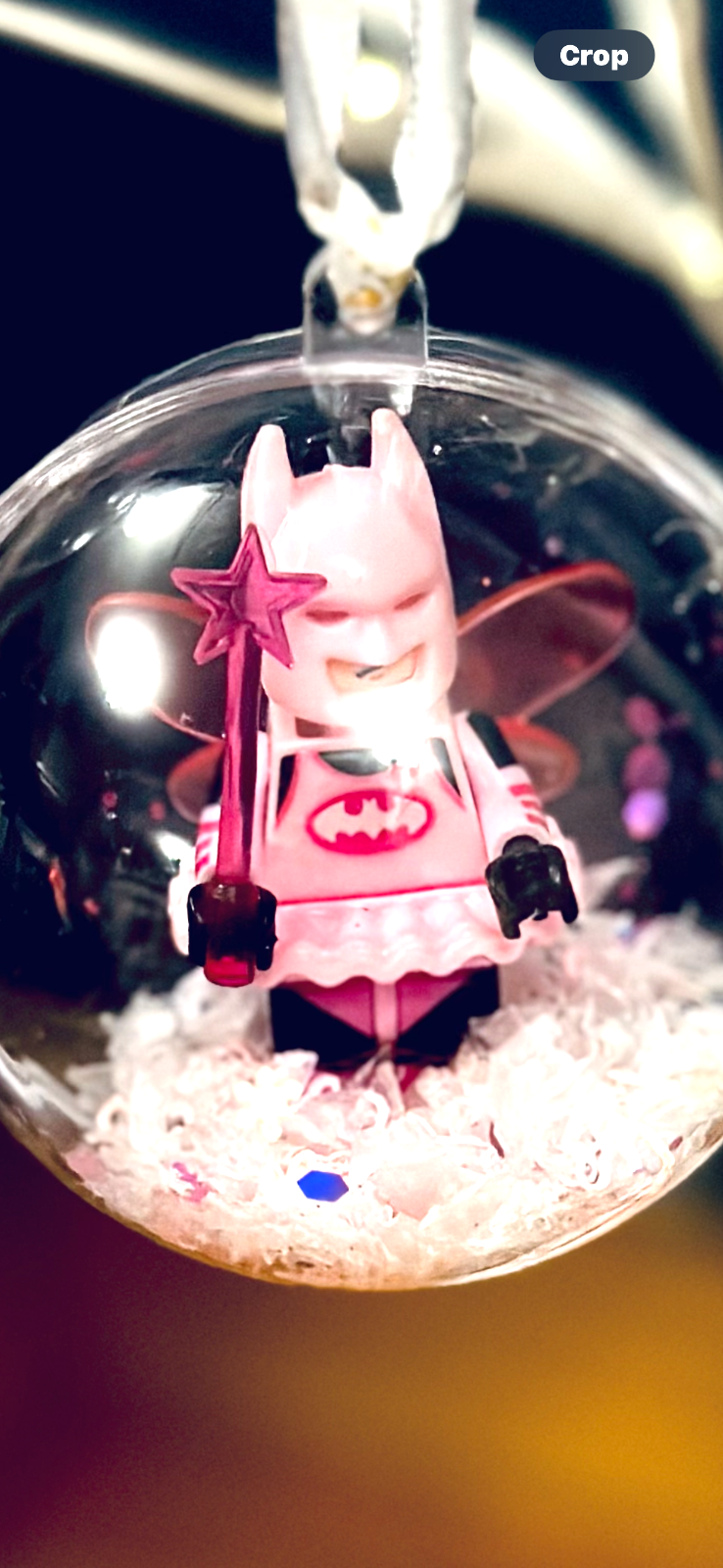 Christmas Pink Batman Mini Figure Bauble Hanging Snowflake Tree 3D Handmade Gift
