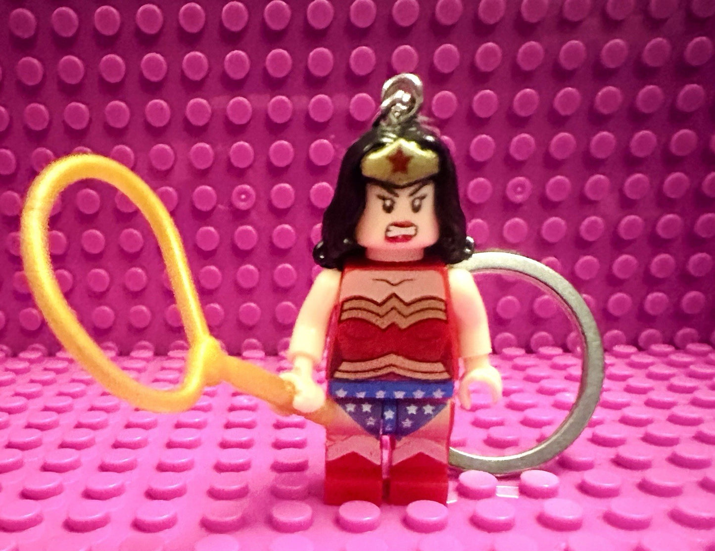 Wonder Woman Keyring  Funny Angry DC Bag Charm Car Chain Key Gift