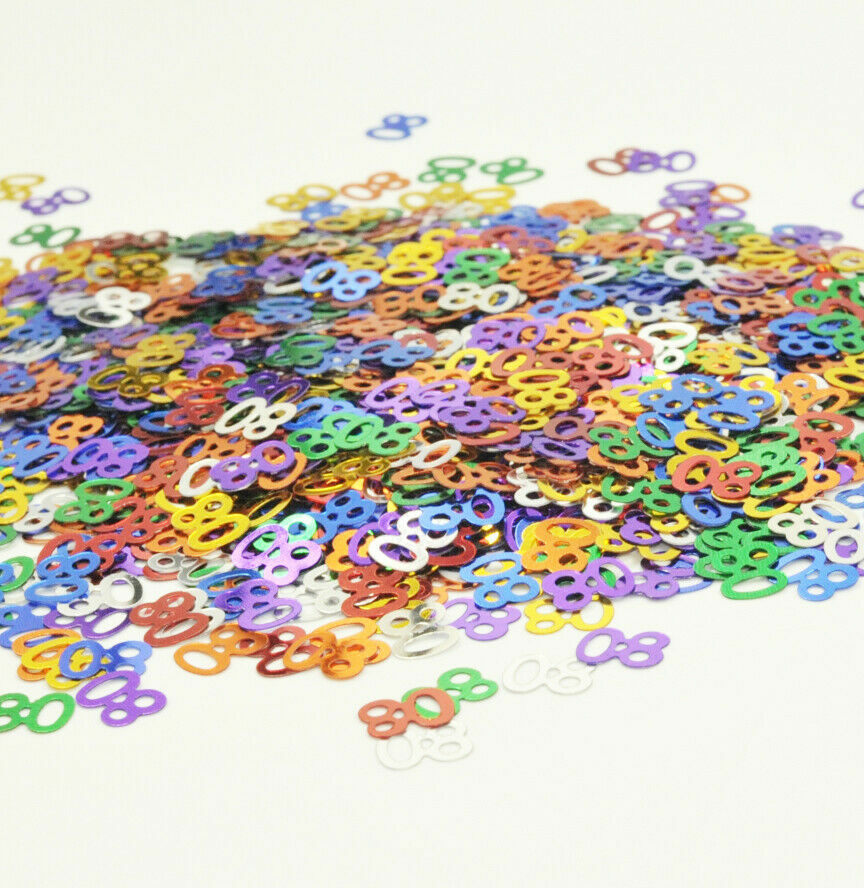 Multicolour Birthday Party Table Confetti Decorations Age 2,3,4,5,6,7,8,9,10 80 