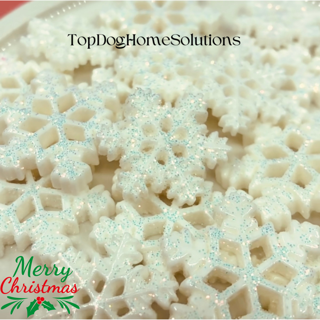 5 SNOWFLAKE CHRISTMAS GLITTER IRIDESCENT WHITE CARD RESIN EMBELLISHMENT CRAFTS