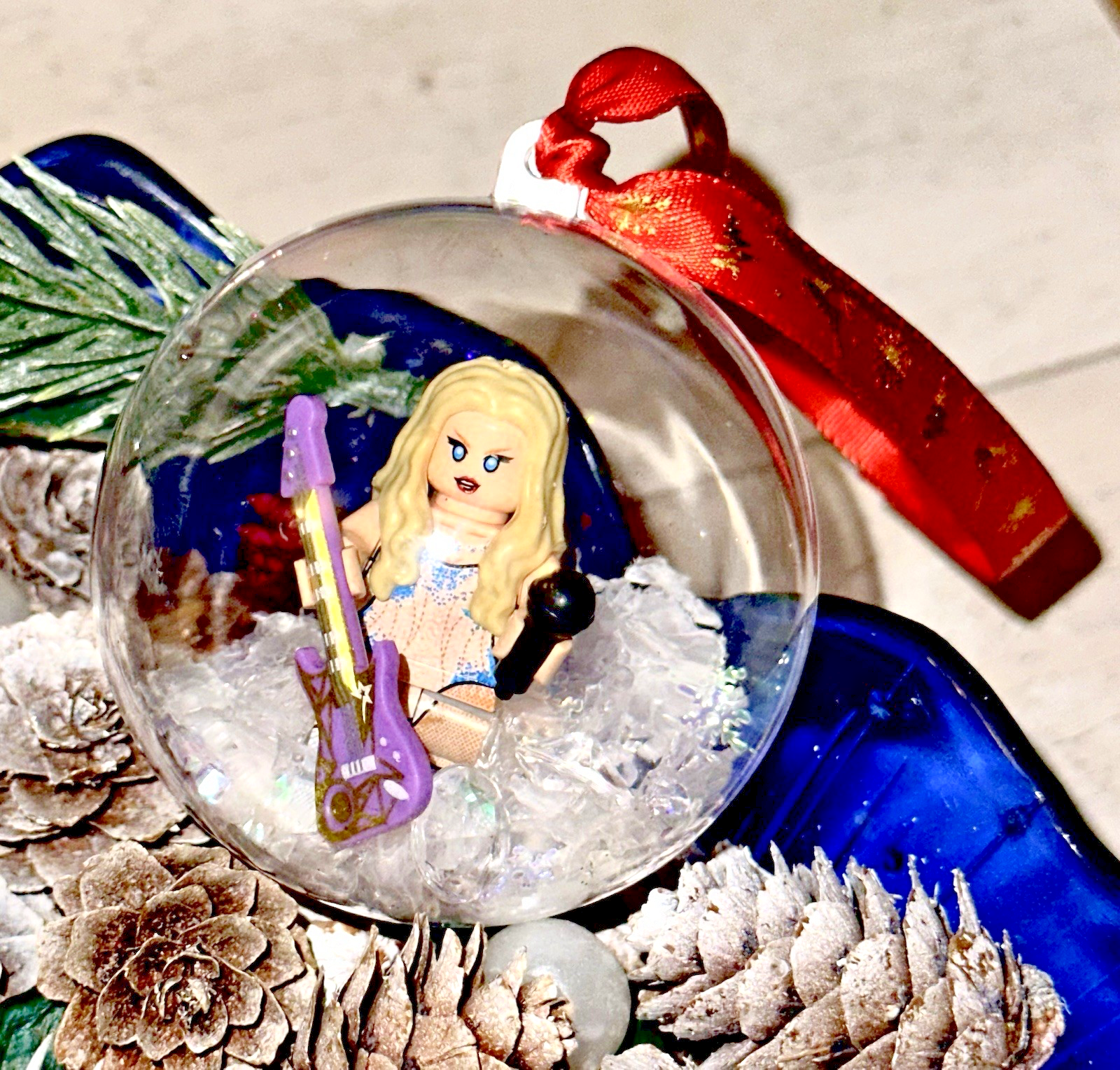 Christmas Taylor Mini Figure Bauble Hanging Snowflake Tree 3D Eras Tour Handmade