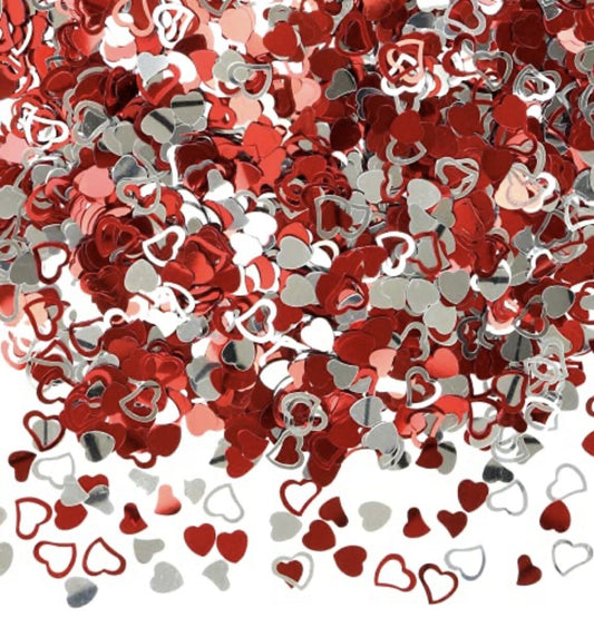 Red Love Heart Table Confetti Romantic Wedding Anniversary Party Valentines
