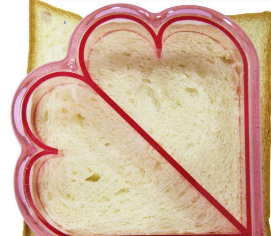 💜 Kids Heart & Star Sandwich crust Cutter Shape Cake Bread Toast Maker Tool fun