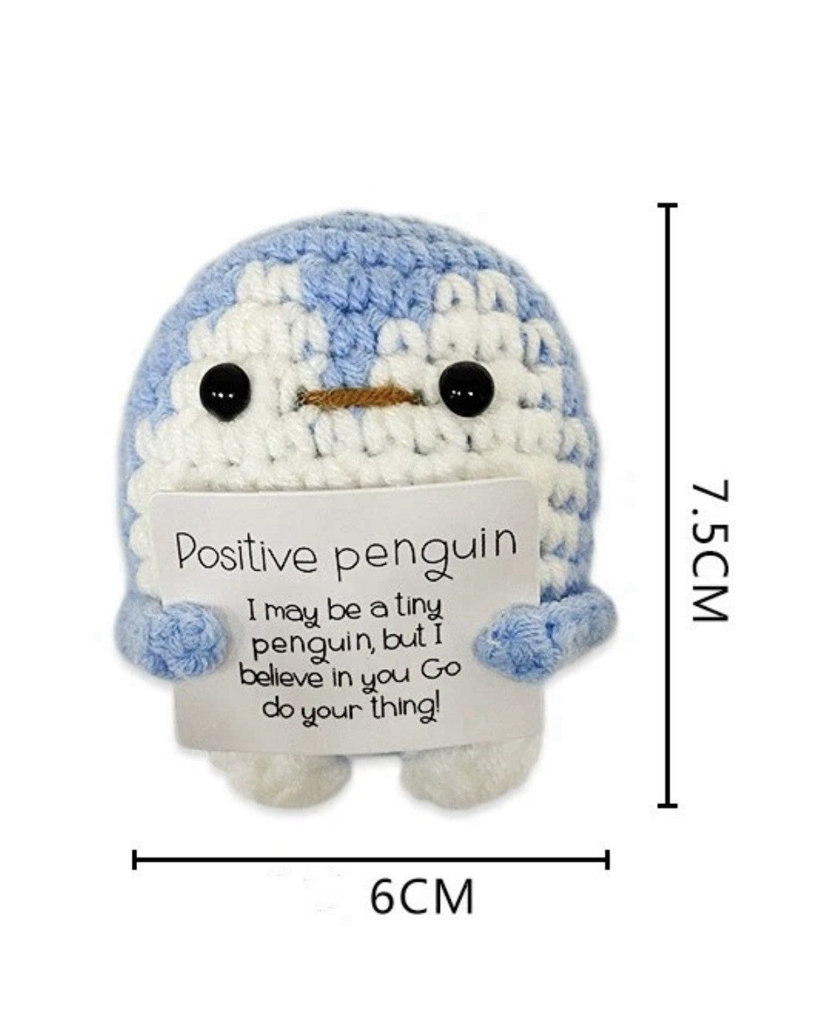 2 X Positive Penguin Black & Blue Xmas Positive Gifts Positivity Gift Thoughtful