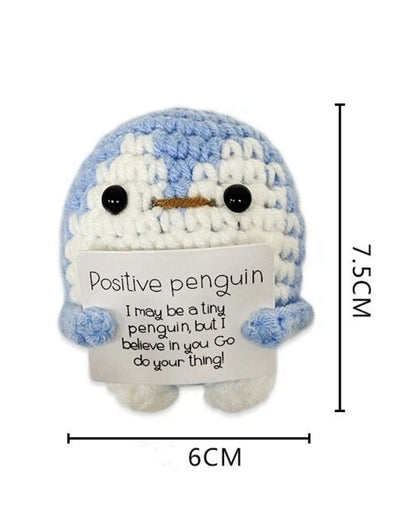 2 X Positive Penguin Black & Blue Xmas Positive Gifts Positivity Gift Thoughtful