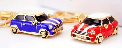 Mini Cooper Car Keyring Key Chain Gift Blue/Red/Black/Wine Rhinestone Metal Gift