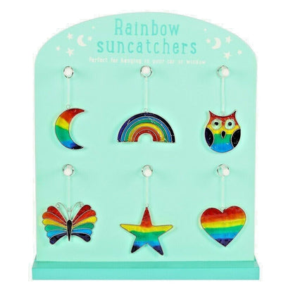 Window glass Sun catcher Rainbow heart owl star moon butterfly LGBT NHS Bright