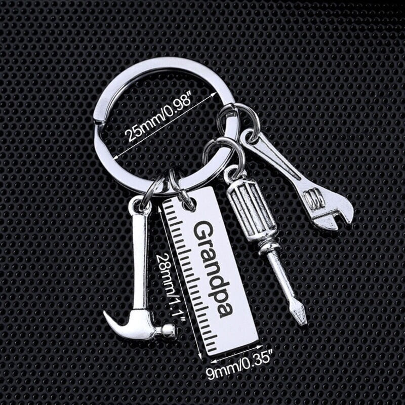 Tools Keyring Gift Dad Grandpa set DIY hammer screwdriver Stainless Steel UK🛠️