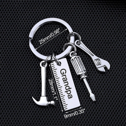 Tools Keyring Gift Dad Grandpa set DIY hammer screwdriver Stainless Steel UK🛠️