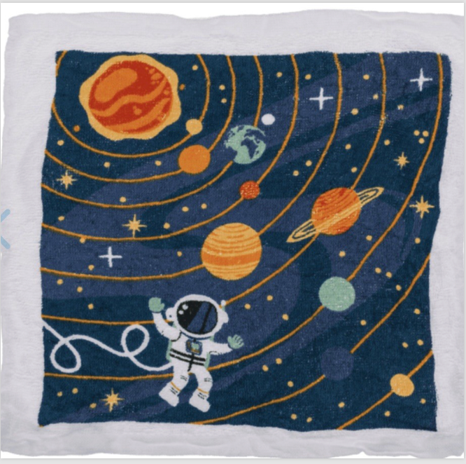 Space Rocket Magic Flannel Man Face Towel cloth Kids Bath Wash bath travel