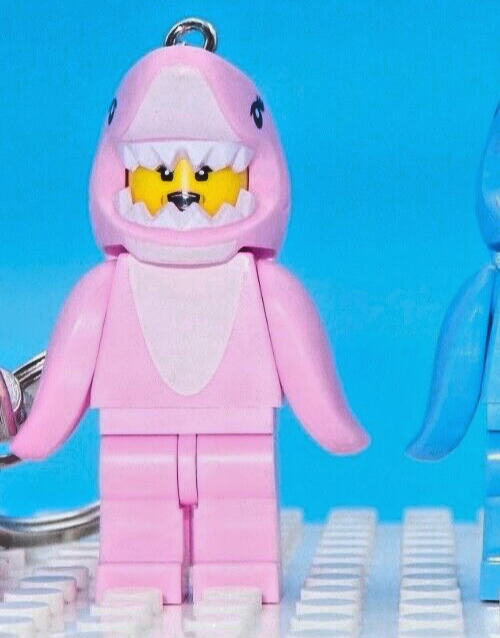 Couples matching Valentines Blue & Pink Shark suit Man Girl Keyring Car keys