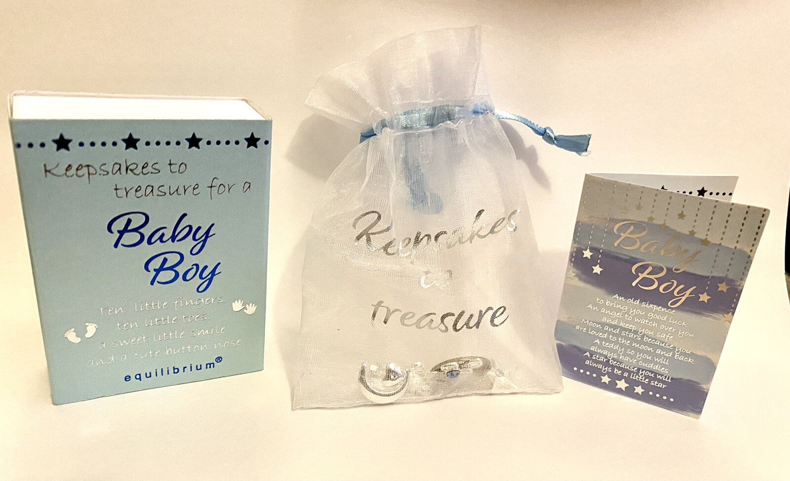 Baby Keepsake Boy To Treasure Angel Teddy Gift Box Poem Birth Christening Birth
