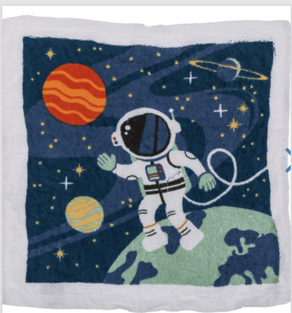 Space Rocket Magic Flannel Man Face Towel cloth Kids Bath Wash bath travel