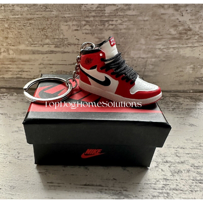 Mini Nike Keyring Sneakers 🔥3D Jordan 1 keychain Trainer Sports Shoe & gift box
