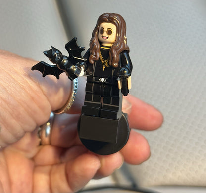 Rock Music Ozzy Osbourne Minifigure Bat Black Mini Figure Heavy Rock Band