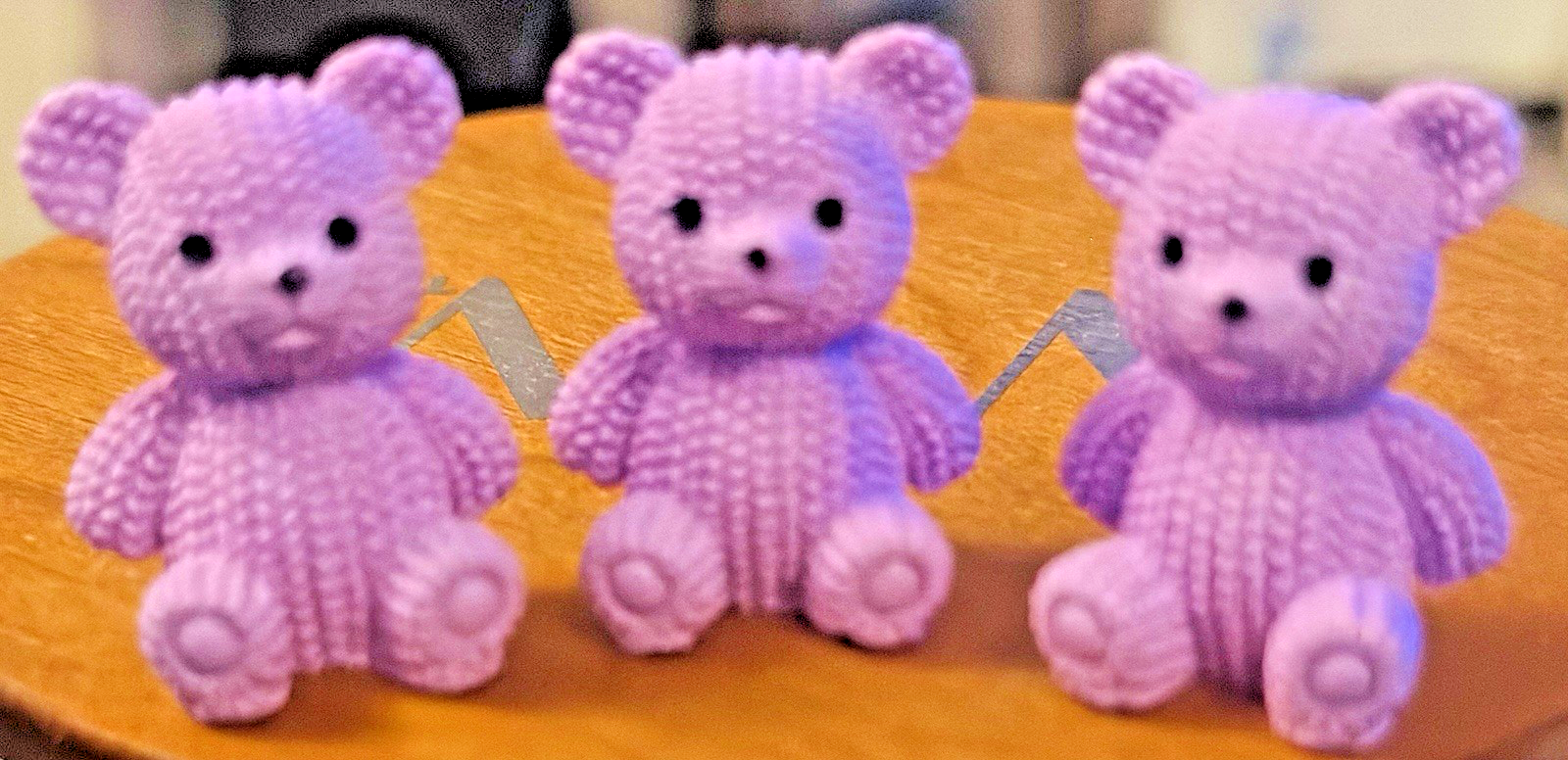 Mini Sitting Teddy Bear Figure Care Pink Brown Gift Love Cute Girlfriend Love