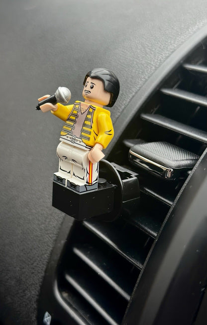 Freddie Mercury Car Air Freshener Figure Mini Clip Vent Queen Scent