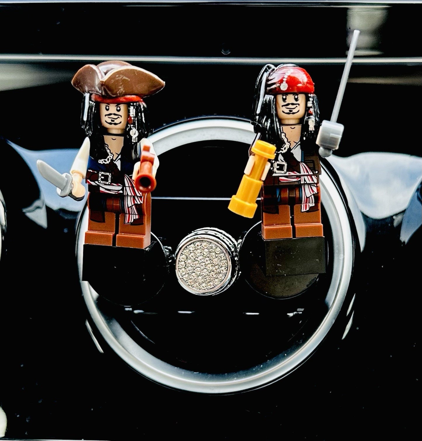 Pirates Caribbean Air Freshener Mini Figure Car Clip Vent Scent Jack Sparrow