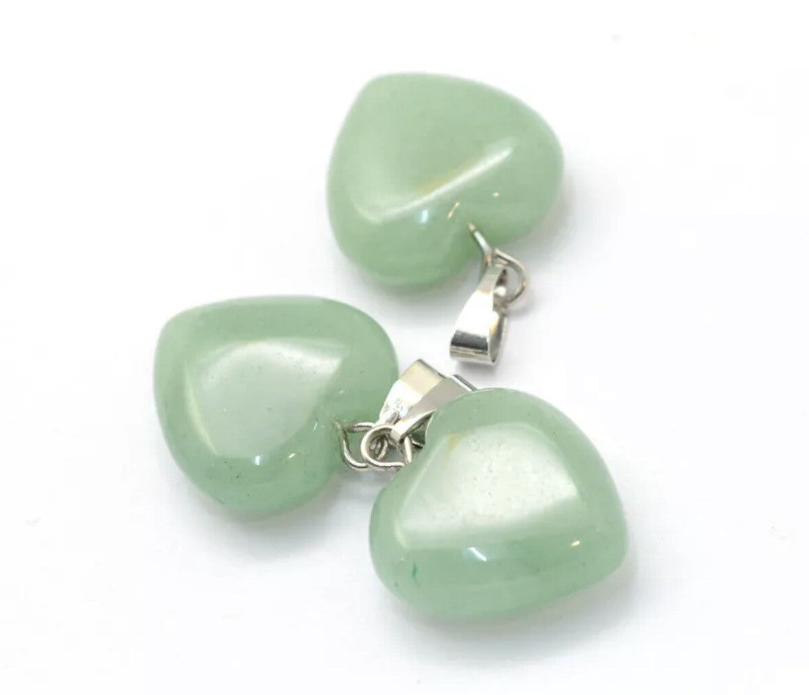1 X Adventure Pendant Heart Green Chakra Crystal Stone Quartz Reiki Healing Gift