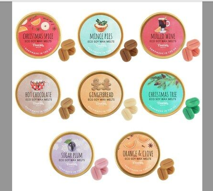 Christmas soya Wax Melts Tin candle Mini Fragrance chocolate Mince spice Trees