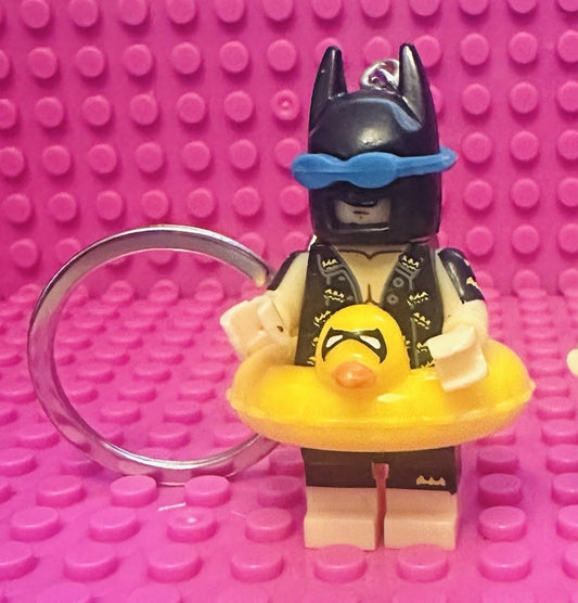 Holiday Duck Batman Figure Keyring Mini Pink Fairy Blue Keychain Gift