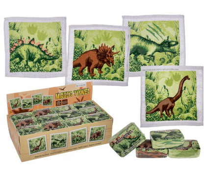 Xmas Dinosaur Magic flannel cloth Kids wash bath expanding shower towel T Rex