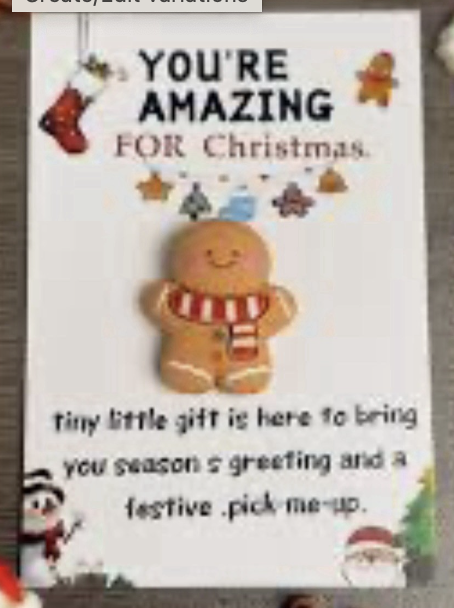 Christmas Gift Pocket Hug Your Amazing Santa Reindeer In Card Gift Secret Santa