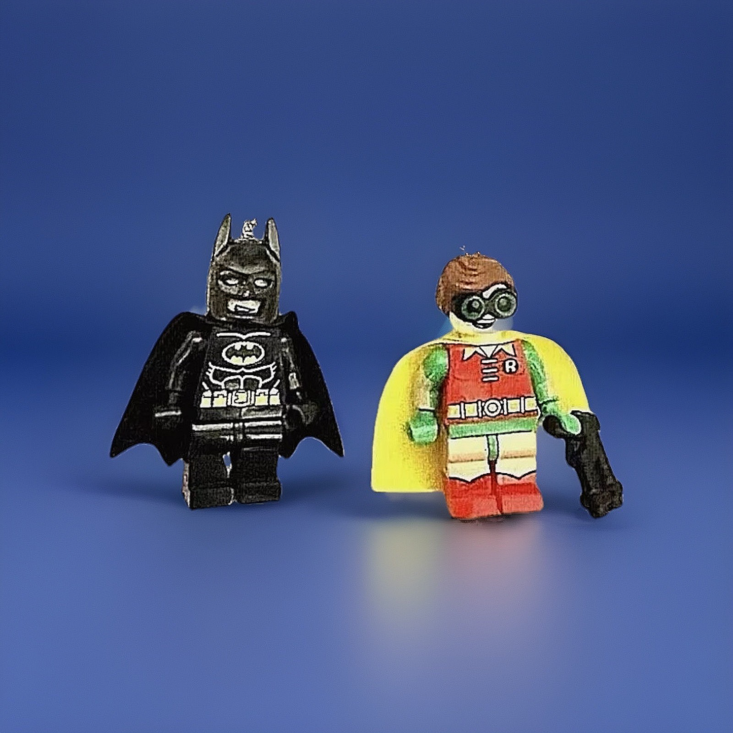 Batman & Robin Keyring Set Mini Figure Keychain Gift DC Couples
