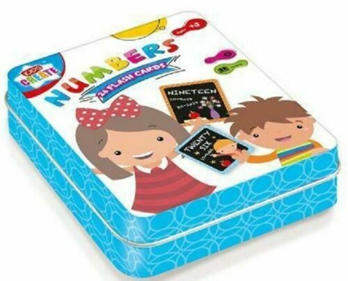 Children's Kids Flash Cards tin Alphabet Number Educational Pre School Learning
