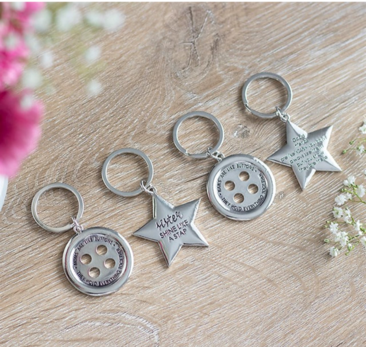 Gift Keyring Nans Are Like Buttons Quality Metal Sealed