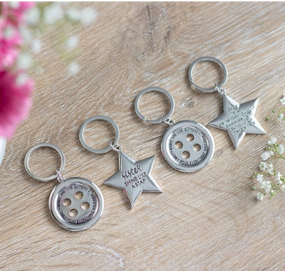 Gift Keyring Nans Are Like Buttons Quality Metal Sealed
