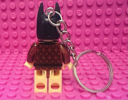 Batman In Robe Valentines Keyring 3D DC Bag Charm Car Chain Keys Gift Boyfriend