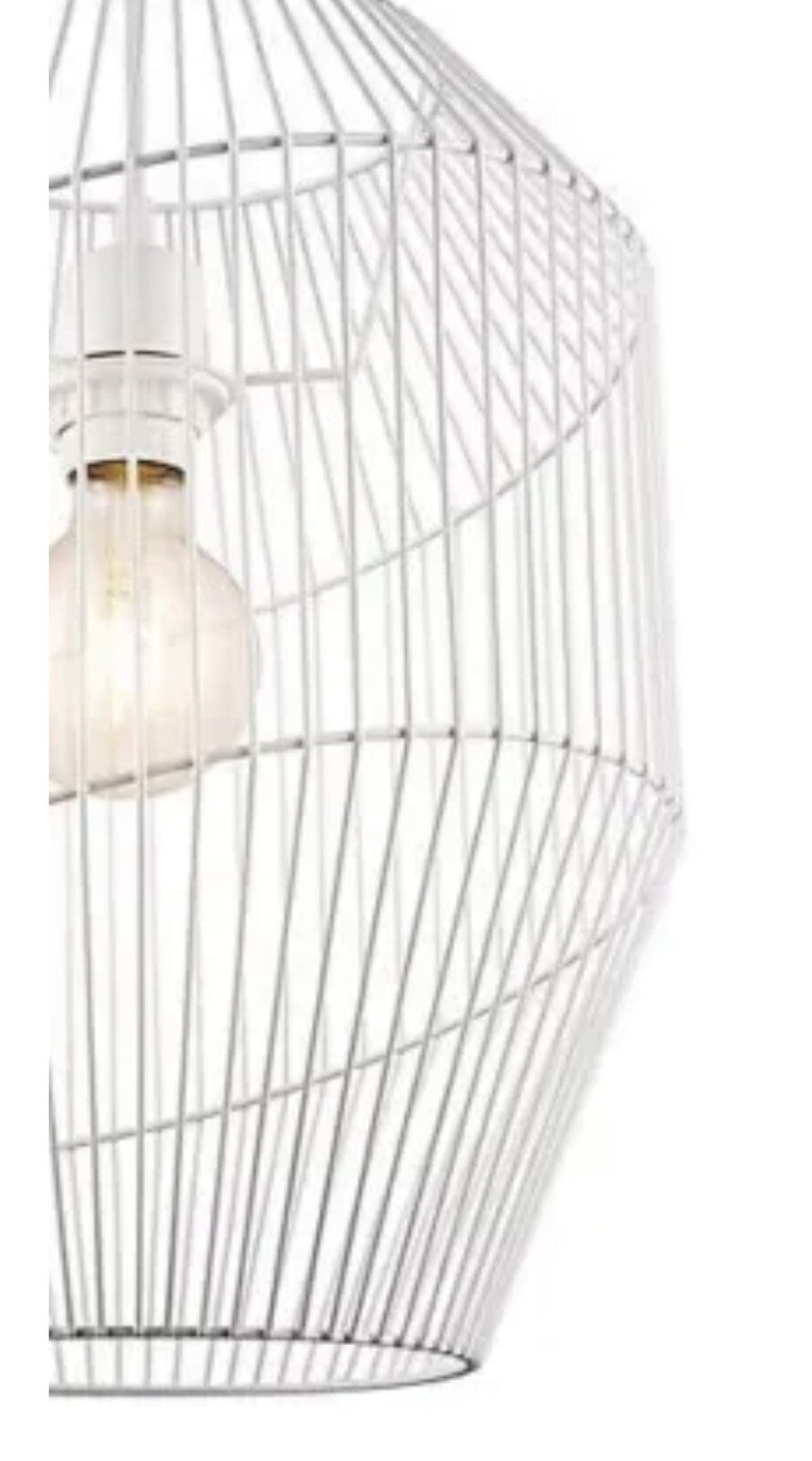 Pendant Ceiling Lampshade Matt Metal White Light Shade 300mm GoodHome IP20