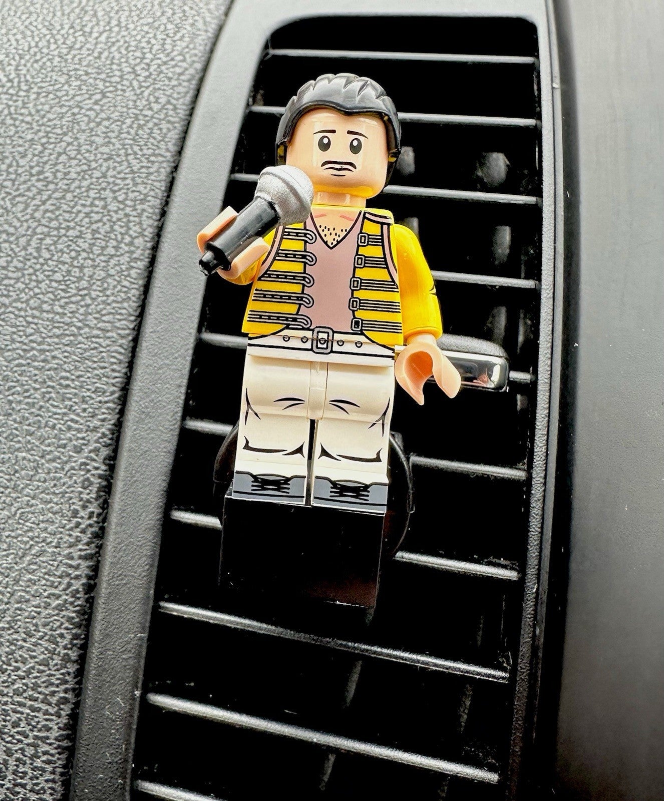 Freddie Mercury Car Air Freshener Figure Mini Clip Vent Queen Scent