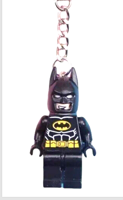 3D Fairy Batman 2 Couples Keyring Pink Batgirl DC Bag Charm Car Chain Key Gift