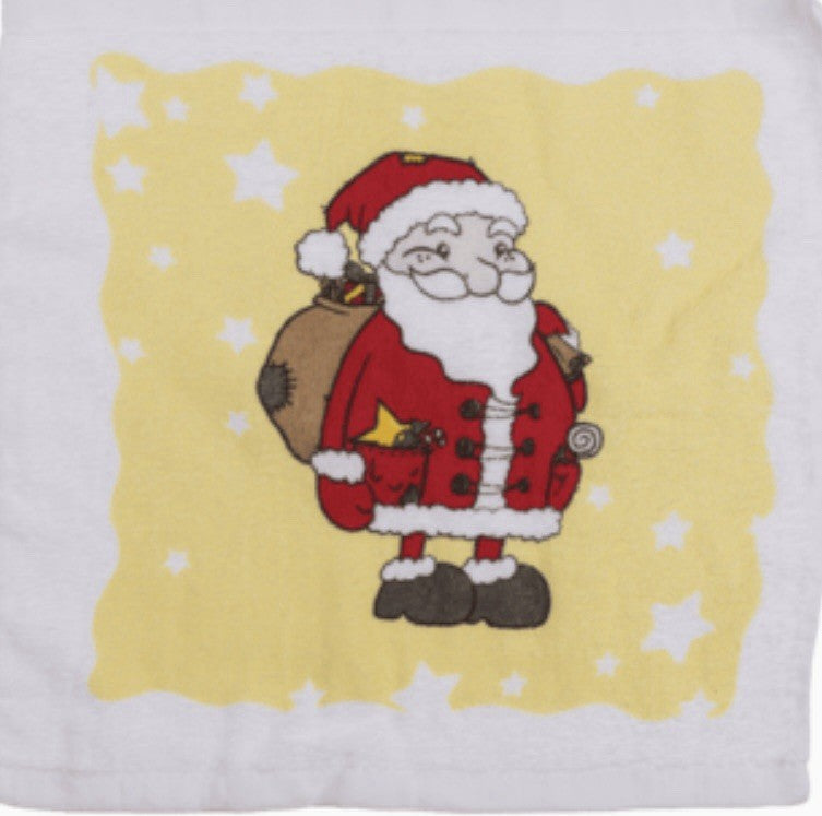 Christmas Magic Flannel Face Santa Rudolph Towel cloth Kids Bath Wash Xmas