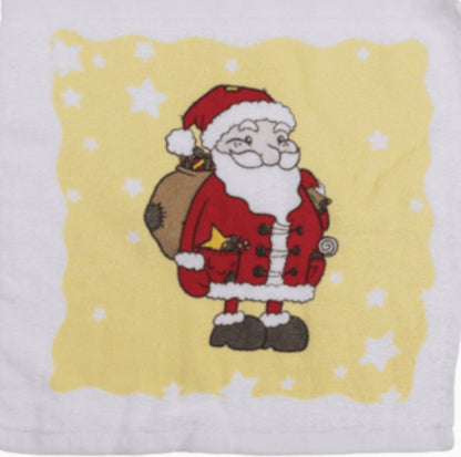 Christmas Magic Flannel Face Santa Rudolph Towel cloth Kids Bath Wash Xmas