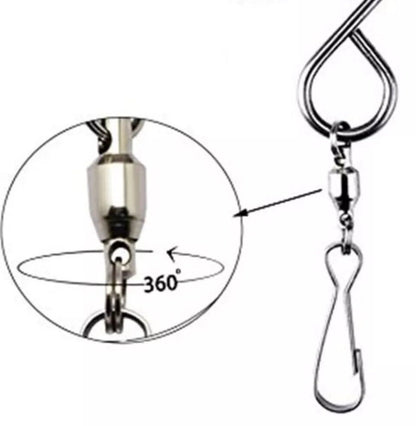 4 X Swivel S Hooks Clip Hanging Windchime Suncatcher Rotating Garden Bird Steel