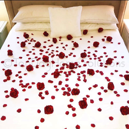 Valentine's Red Rose Petals Table Bed Romantic Decoration 120 Pack Flower 🌹