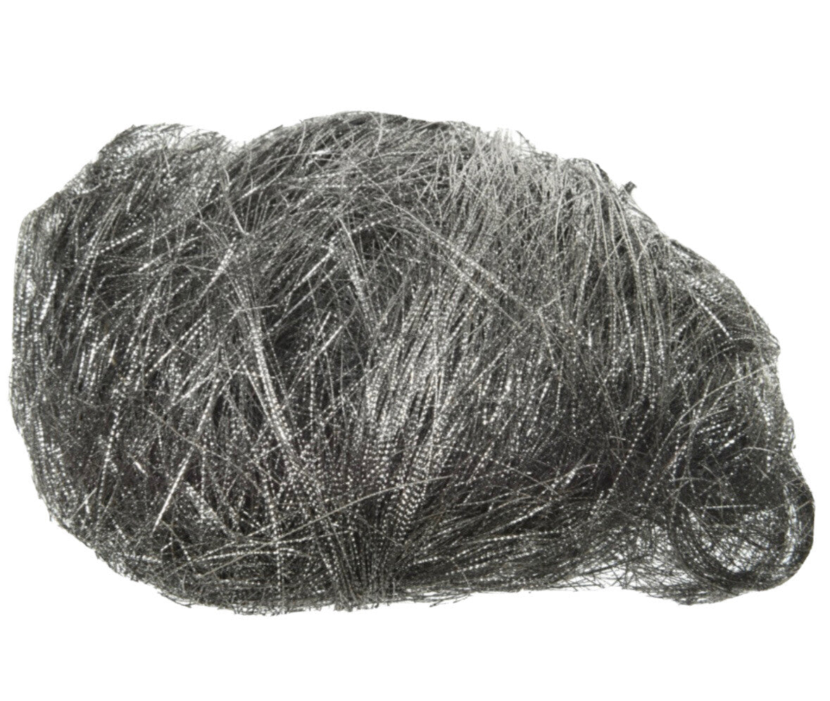 Grey Angel Hair Metallic Shredded Tinsel Bag Fibre Xmas Hampers Decoration 20g