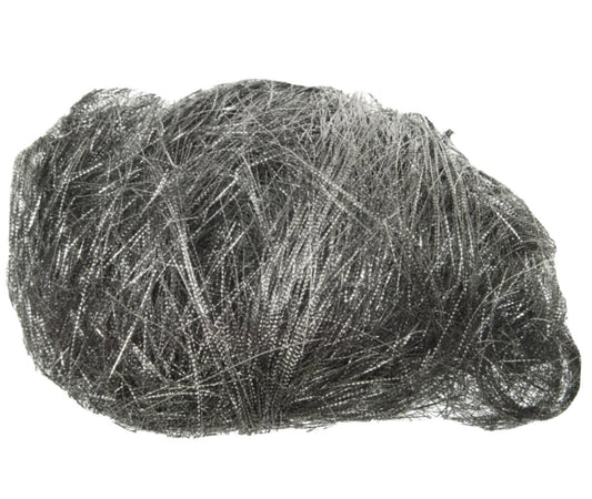 Grey Angel Hair Metallic Shredded Tinsel Bag Fibre Xmas Hampers Decoration 20g