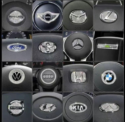 Car Vw Rhinestone Steering Wheel Center Emblem Trim Diamond Sticker Logo