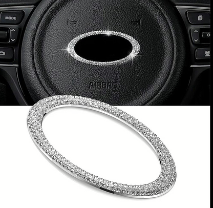 Car Kia Rhinestone Steering Wheel Center Emblem crystal Diamond Sticker Logo