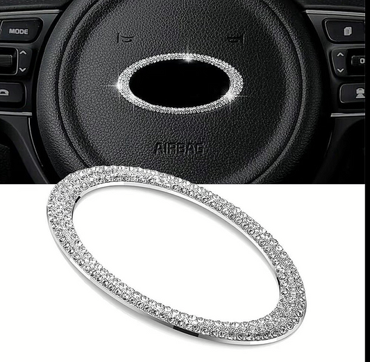Car Kia Rhinestone Steering Wheel Center Emblem crystal Diamond Sticker Logo