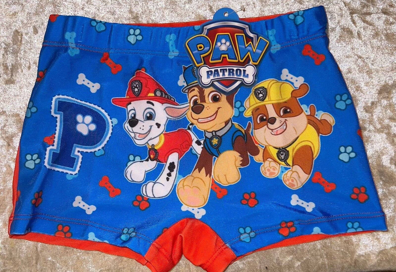 Blue Kids Paw Patrol Swimming Swim Trunks Shorts Boxer  3 4 5 6 7 8 yrs Official