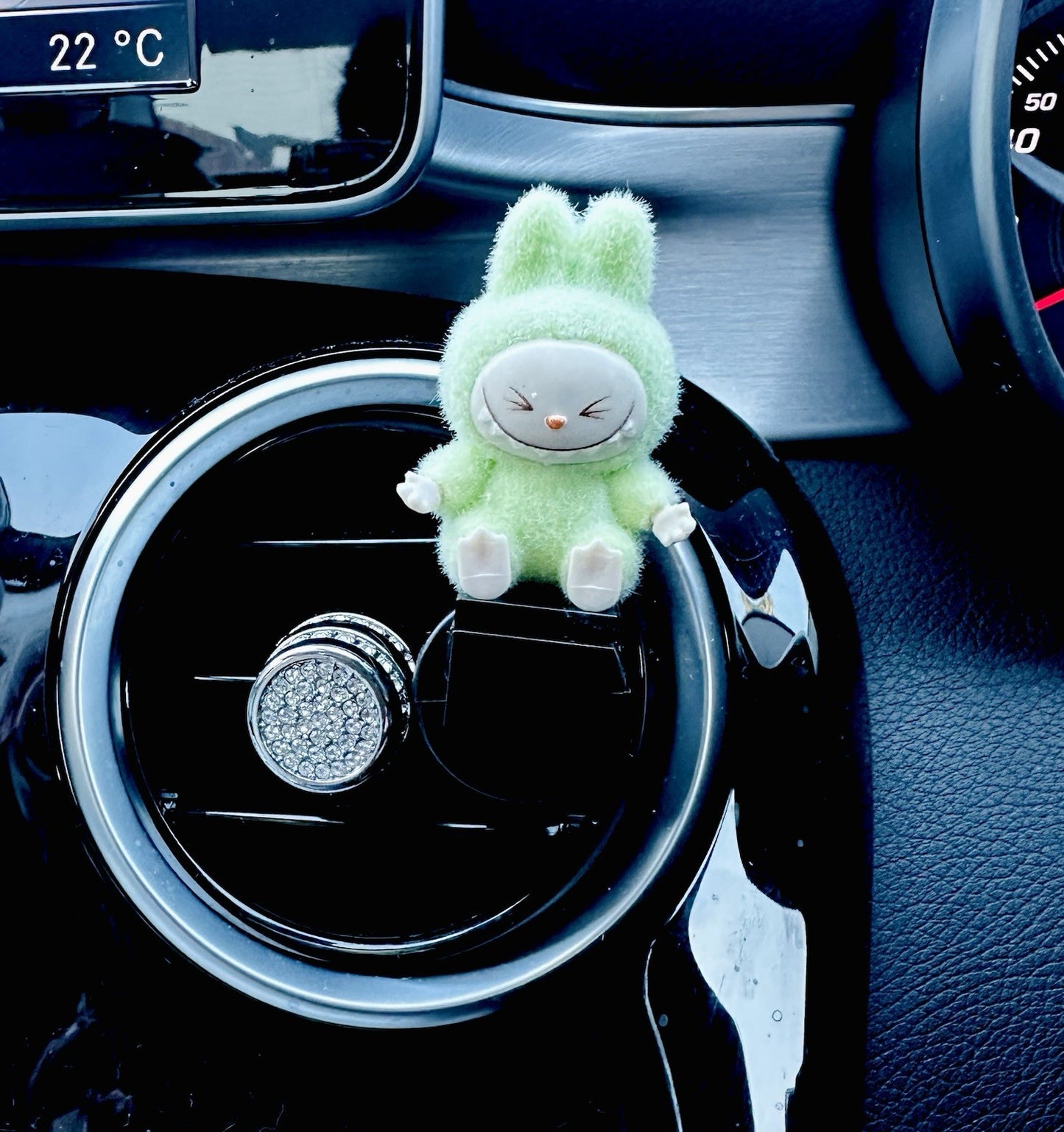 3D Monster Labububu Air Freshener Mini Figure flock Car Clip Vent Scent  Gift