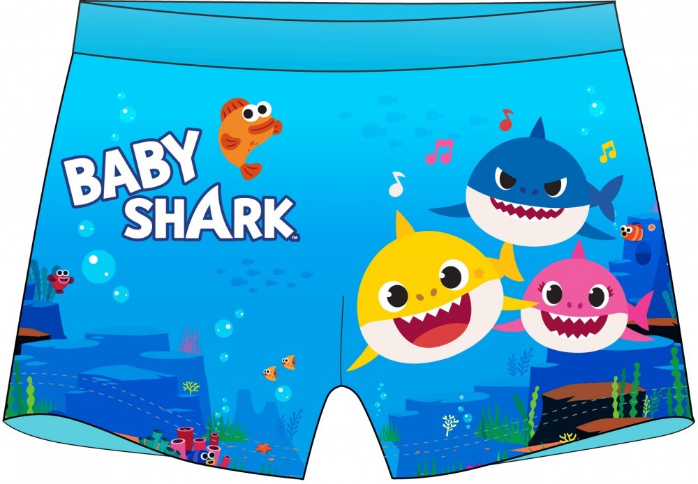 Blue Kids Baby Shark Swimming Swim Trunks Shorts Boxer  3 4 5 6 7 8 yrs Official